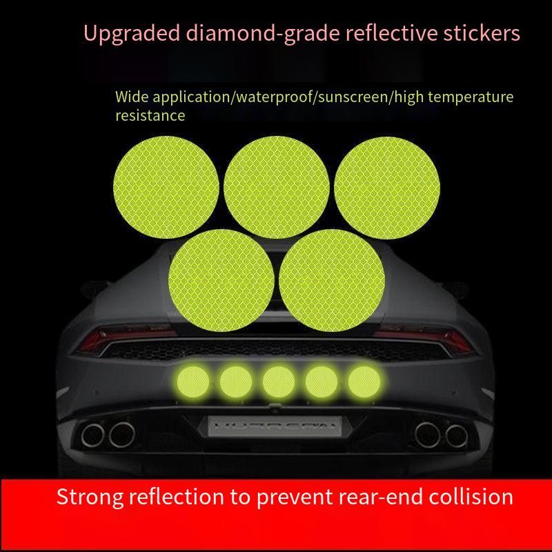 Electric Vehicle Strip Bicycle Motorcycle Nighttime Strong Reflective Warning Car Sticker Round Universal_voghion.com