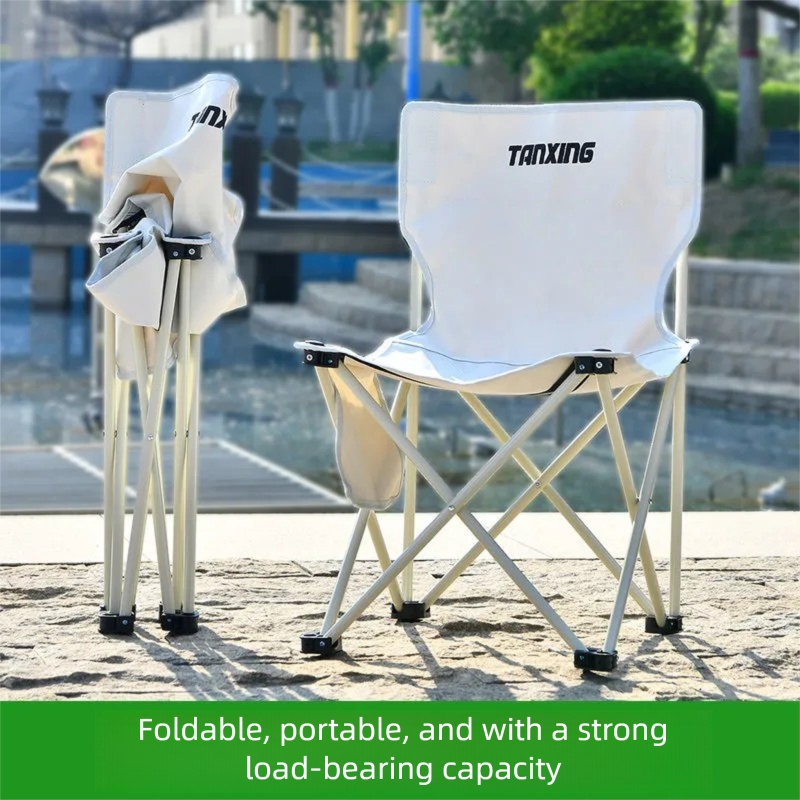 Outdoor Folding Chair, Portable Stool With Backrest, Camping Equipment, Fishing Stool, Sketching Chair For Art Students, Folding Stool_voghion.com