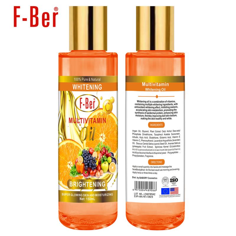 Feuchtigkeitsspendende ätherische Öle, Vitamine, Früchte, Haut, reduziert Melanin, strafft und erhellt Gesicht und Körper, VC-Massageöl_voghion.com