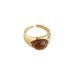 Bague ajustable vintage en émail et zircons, collection œil de tigre_voghion.com