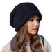 Cappelli da donna, cappello invernale, alla moda e versatile, ampia circonferenza della testa, cappello in lana lavorata a maglia, caldo, largo, cappello in pile_voghion.com