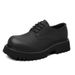 Voyage 2025 American High Street Black Big Toe Derby Men's Retro Trend Thick Sole Leather Shoes Wholesale_voghion.com