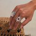 Golden Sun Ring Personality Exaggerated Open Index Finger Ring_voghion.com