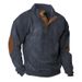 Heren corduroy pullover sweatshirt Henley shirt casual lange mouw T-shirt_voghion.com