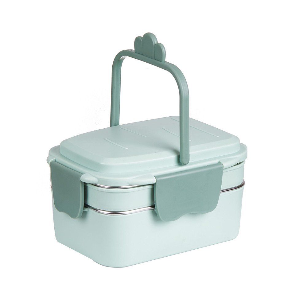 Cartoons Lunch Box With Spoon Separate Compartments Leakproof Stainless Steel Bento Box Lunchboxs Food Container_voghion.com