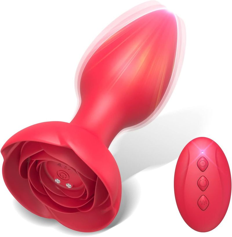 Rose Üç Düğmeli Kablosuz Uzaktan Kumandalı Titreşimli Anal Fiş Anal Mastürbatör Erkekler ve Kadınlar İçin Yetişkin Seks Oyuncakları Toptan Satış_voghion.com