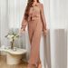 Pyjamas Damen, Herbst und Winter, gerüschte Strickjacken, Ärmel, lange Hosen, zweiteiliges Set für zu Hause, kann getragen werden_voghion.com