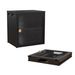 Single Sturdy & Convenient Foldable Cabinet, Durable Steel-Wood Combo With Anti-Slip Design & Quick Fold & Install, Easy To DIY Storage Container With Door, Black_voghion.com