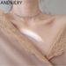 Vendite calde ANENJERY Argento Colore Goccia Zircone Choker Per Le Donne Clavicola Catena Collana Gioielli Regali S-N245_voghion.com
