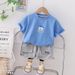 2024 Summer New Back Cartoon Wings Short sleeved Set for Boys Two Piece Shorts_voghion.com