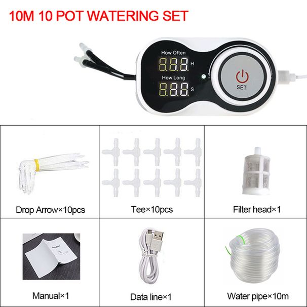 Timer per irrigazione da giardino interno Sistema di irrigazione a goccia per la casa Controller per irrigazione automatica Kit per irrigazione a goccia per piante_voghion.com