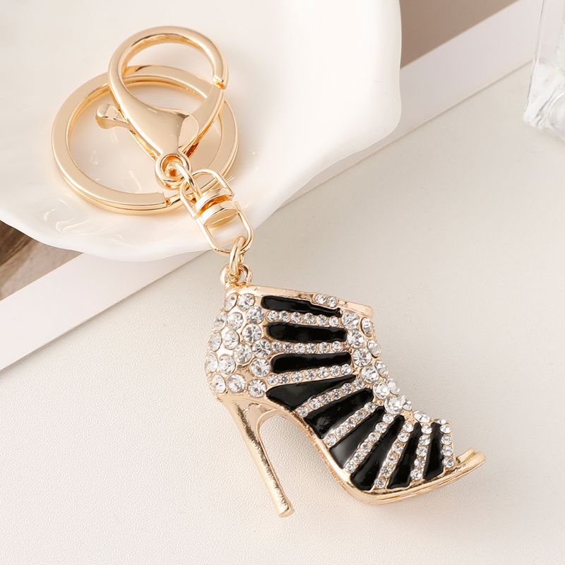 Damen High Heels Doppelseitiger Strass Schlüsselanhänger Premium Legierung Auto Tasche Anhänger Ornament_voghion.com