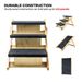 Wood Pet Stairs/Pet Steps - Foldable 3 Levels Dog Stairs & Ramp Perfect For Beds And Cars - Portable Dog/Cat Ladder Up To 110 Pounds_voghion.com