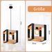 Glitzerlife Pendelleuchte Holz Esstisch 1 Flammig - Hängelampe Schwarz Metall E27 Fassung Industrial Vintage Pendellampe Retro Esszimmerlampe Hängend Für Küche_voghion.com