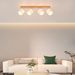 Glitzerlife Deckenleuchte 4 Flammig Deckenstrahler Holz - Moderne Deckenlampe 350° Verstellbarer Wandstrahler E14 MAX.25W Lampe Für Wohnzimmer Schlafzimmer Küche_voghion.com