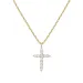 Collana di design placcata in oro 14 carati con ciondolo a croce, collane da donna_voghion.com