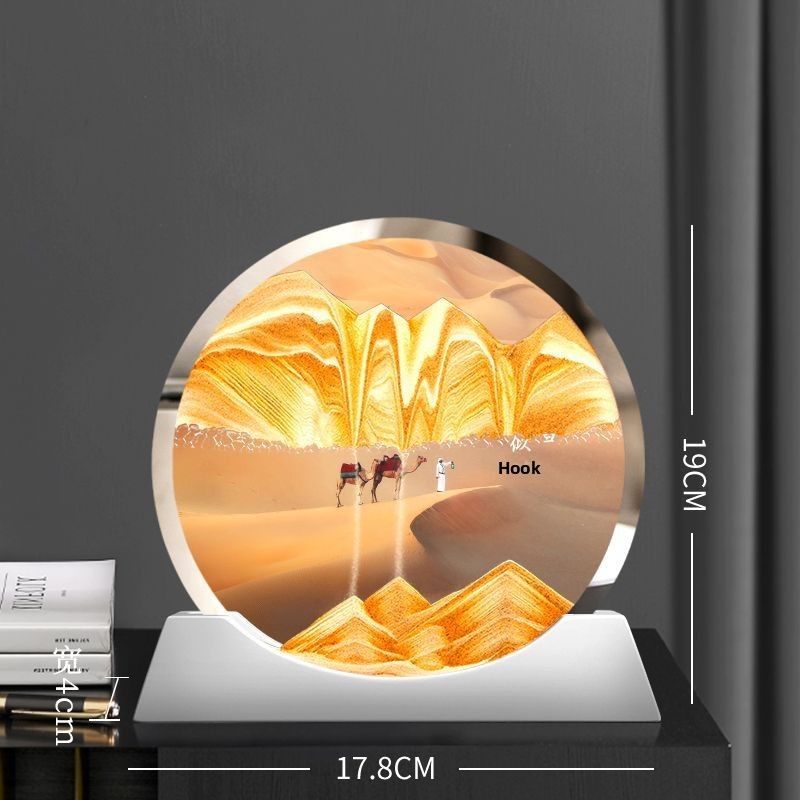 Creative Flowing Sand Ornament Art Sandglass Home Living Room Wine TV Cabinet Office Light Luxury Decoration Souvenir_voghion.com
