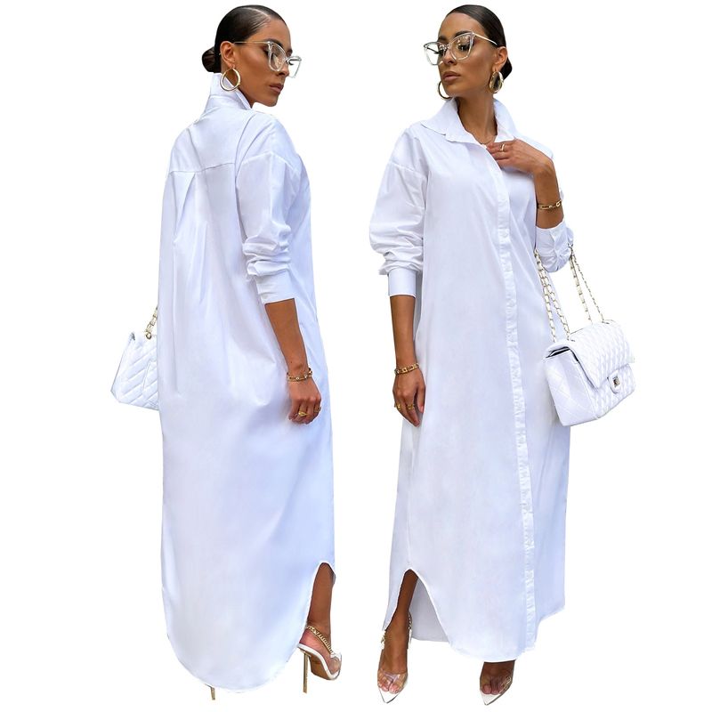 Camicetta da donna Camicette a maniche lunghe Moda Tinta unita_voghion.com