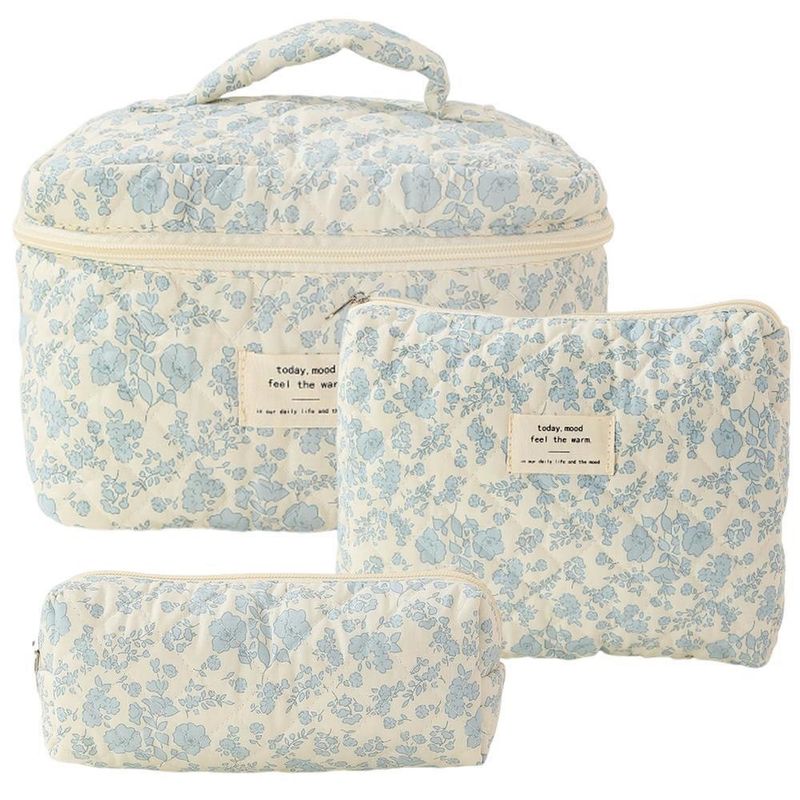 Sacs pour femmes Petit sac à cosmétiques en coton frais et mignon Niche Sac de rangement de lavage portable Sac à fleurs mignon Boîte Sac Boîte_voghion.com
