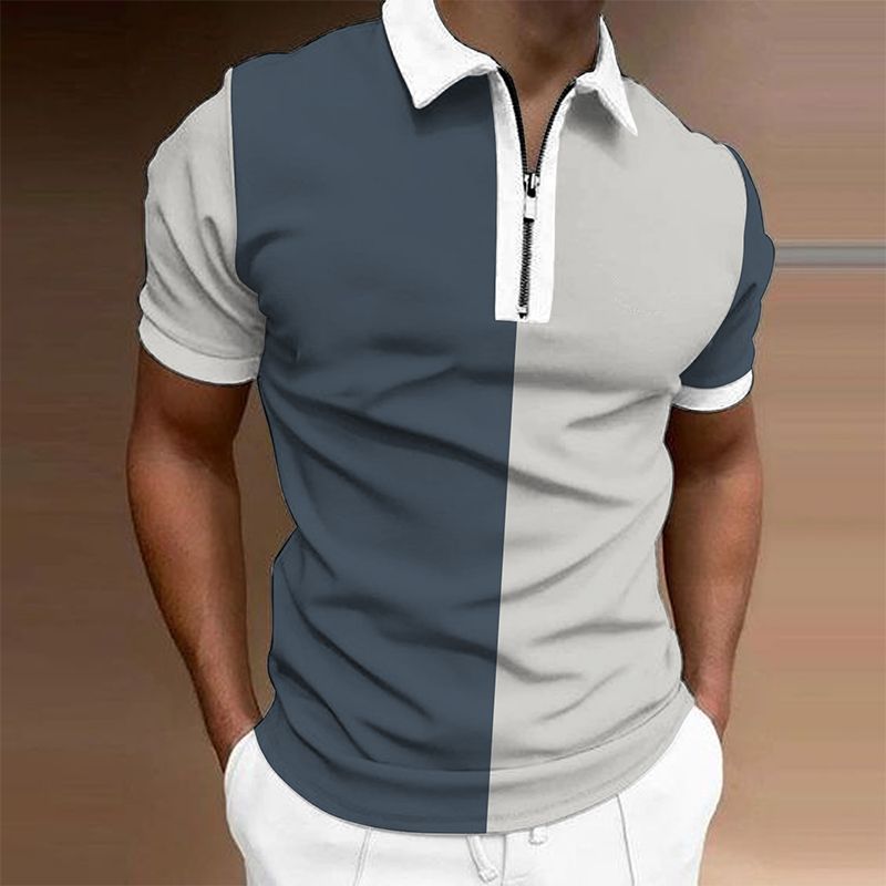 Modisches Streetwear-Poloshirt, lässiges 3D-Mode-Logo-Poloshirt, kurzärmlig, Herren_voghion.com