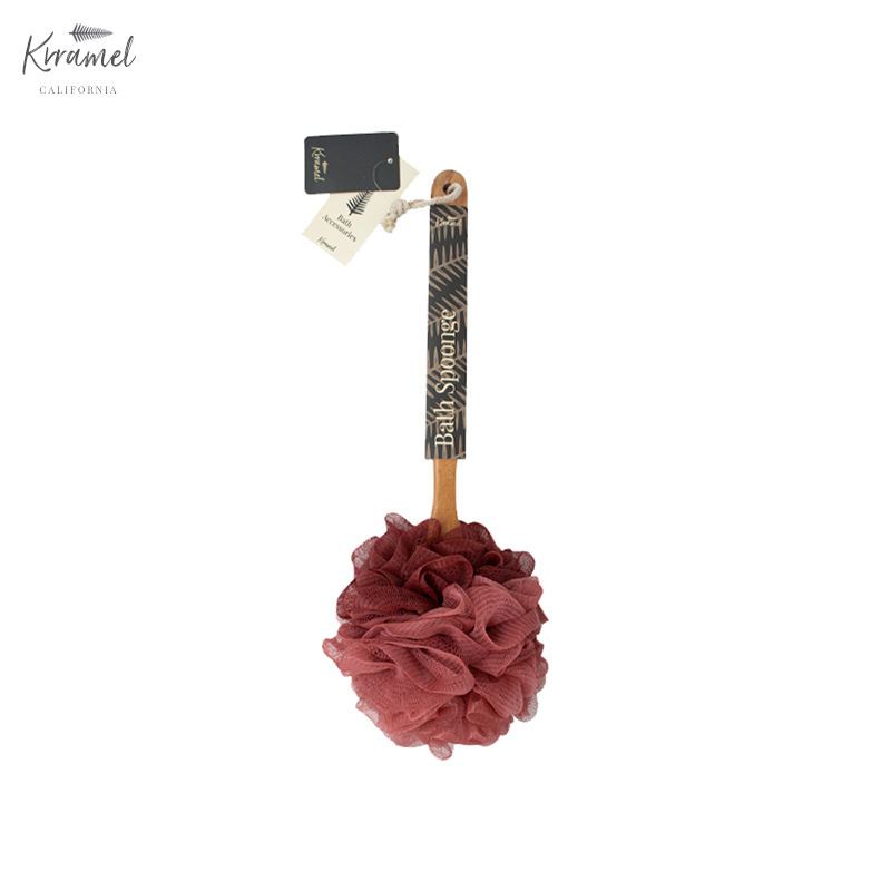 KRRAMEL Long Handle Trendy Soft Bubble Non-Scattering Back Scrubbing Brush Bath Ball_voghion.com
