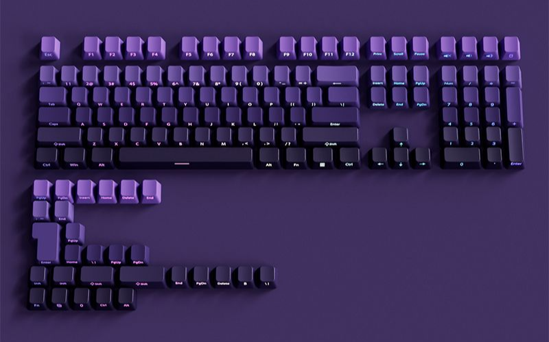 Ziqidonglai Translucent Mechanical Keyboard Keycaps PBT Gradient Two-tone Injection OEM Highly Customizable Personalized_voghion.com