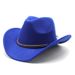 Cappello da cowboy western da uomo in lana con tesa curva, in feltro, per bambini_voghion.com