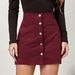 forrón eladó női rövid, magas derekú cipzár őszi, téli kordbársony csípőpólya, egysoros, vékonyan illeszkedő tömör szoknya_voghion.com
