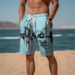 Unbeatable Quality 2025 New Summer Breathable Hawaiian Beach Pants 3D Printed Checkered Pattern Men's Shorts_voghion.com