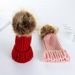 Berretto invernale in maglia con pompon in pelliccia sintetica – Design a coste piegate, caldo ed elegante, cappello unisex in morbida lana per il freddo_voghion.com