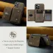 2IN1 Removable Leather Card Holder Wallet Phone Case For IPhone 16 15 14 Pro Max Plus ForiPhone Retro Business Shockproof Cover_voghion.com