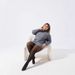 Plus Size Sheer Thermal Tights – Fleece-gevoerde semi-transparante legging (zwart/bruin/bruin) – M/L/XL_voghion.com