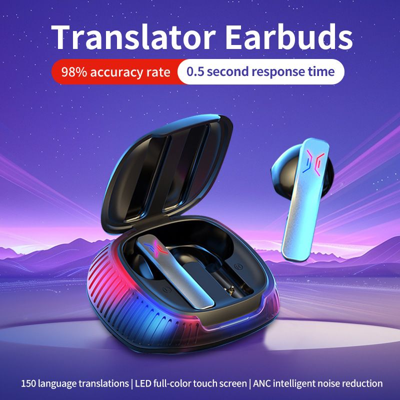 Smart Bluetooth Headset Translation Machine Simultaneous Interpretation Bluetooth Call Listening Bluetooth Translation_voghion.com