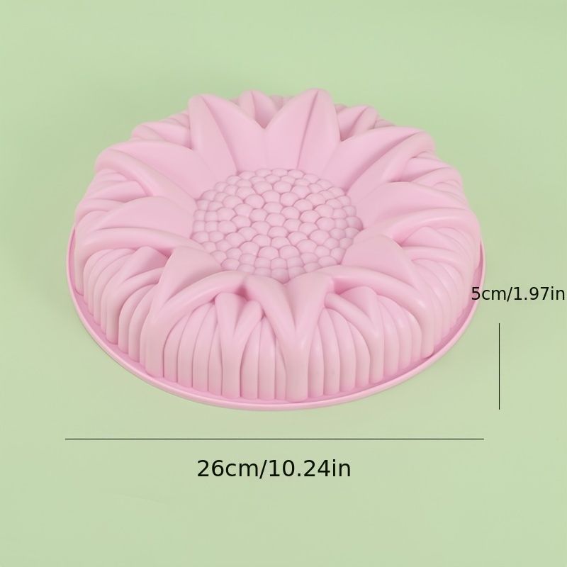 1pc Large Silicone Sunflower Shape Pastry Cake Mold Baking Tools Kitchen Accessories Random Color 10.24 Inch_voghion.com