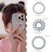 Elastici per capelli a spirale minimalisti - Elastici per capelli ad alta elasticità e anti-ammaccatura per donna (elastici per capelli alla moda con cordino telefonico, elastici per coda di cavallo senza cuciture)_voghion.com