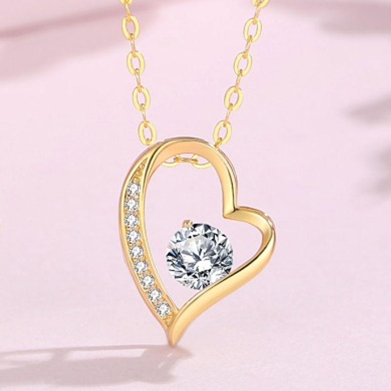 Collana a forma di cuore in argento sterling S925 per donna, non sbiadisce, accessori per maglioni di nicchia di fascia alta di lusso_voghion.com