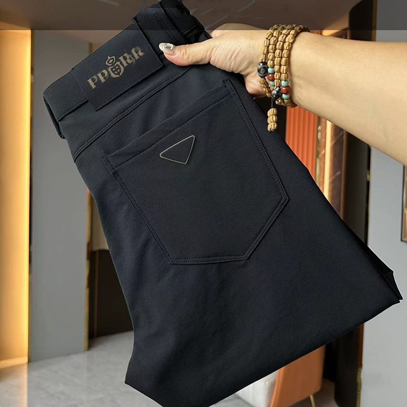 Men's Clothing Trousers Autumn Men's Casual Trousers High End Light Luxury New Breathable Slim All Match Trousers_voghion.com