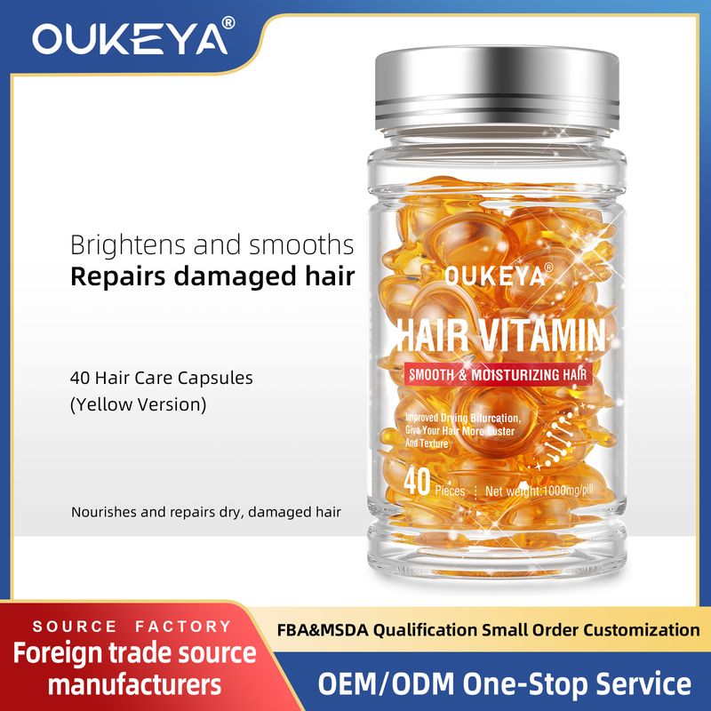 OUKEYA Hair Perfume Capsules - 40pcs Travel-Size Argan Oil Treatment For Frizz Control, Heat Damage & Color Protection, No Rinse Leave-In Conditioning_voghion.com