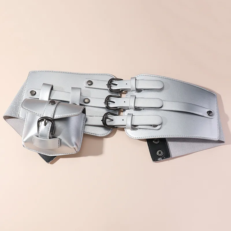 Sac à main unisexe hip-hop pour femme, ceinture élastique pour festival de musique punk, vêtements tactiques larges_voghion.com