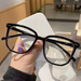 Anti-blue Glasses For Women With Regular Eyeglass Finished Retro Flat Light Frame_voghion.com