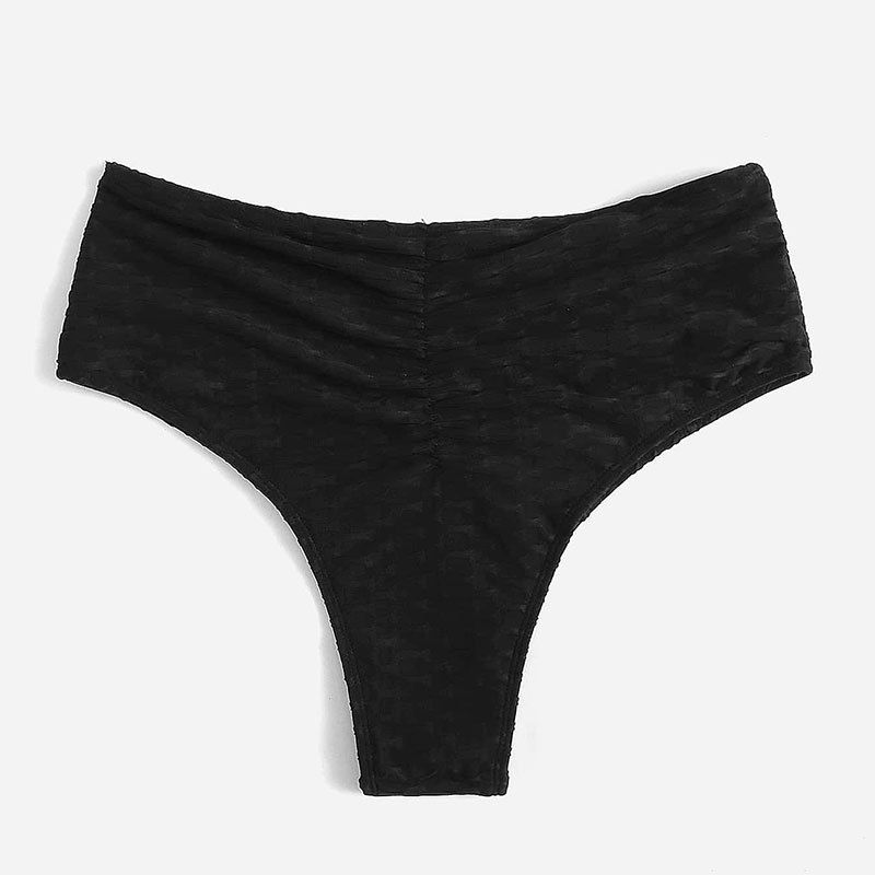 Solid Color Triangle Bikini Bottoms Fashionable and Sexy Beach Vacation Large Size Swimming Bottoms for Women_voghion.com