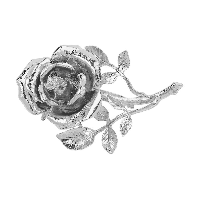 Accesoriu metalic tridimensional X0359 în formă de floare de trandafir cu personalitate exagerată, haină elegantă, broșă pentru costum_voghion.com