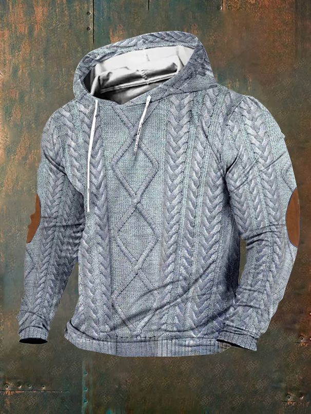 European And American Hooded Sweater Men's 3D Printing Men's Hooded Sweater_voghion.com