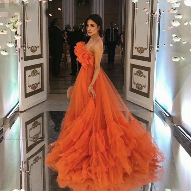 Damenkleid Bankett Gastgeber Abendkleid Kunst Prüfungskleid Hohe Taille Schlank Wischkleid_voghion.com