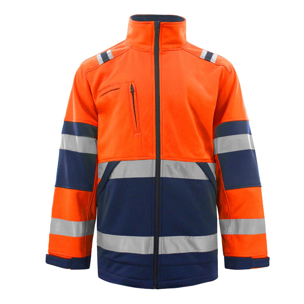 Herrenbekleidung Outdoor Winddichte Reflektierende Streifenjacke Arbeitskleidung Plus Samtpullover Mantel_voghion.com