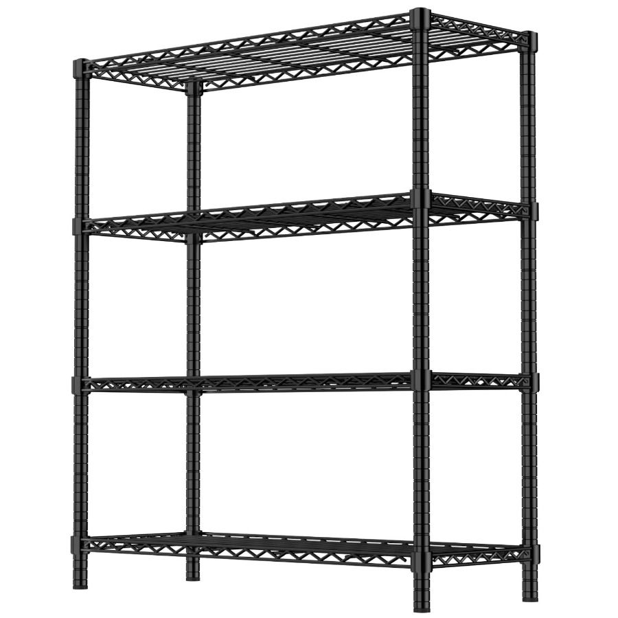 Per 54H Rack Gara Laundry Heavy 14D Shelf per Black Duty X Acciaio 4 Tier Rustproof 36 Kitchen Shelf 36W Wire 350LBS Storage X_voghion.com