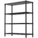 Per 54H Rack Gara Laundry Heavy 14D Shelf per Black Duty X Acciaio 4 Tier Rustproof 36 Kitchen Shelf 36W Wire 350LBS Storage X_voghion.com