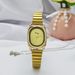 New Gold Oval Niche Dial Ins Style High-end Student Women's Watch_voghion.com