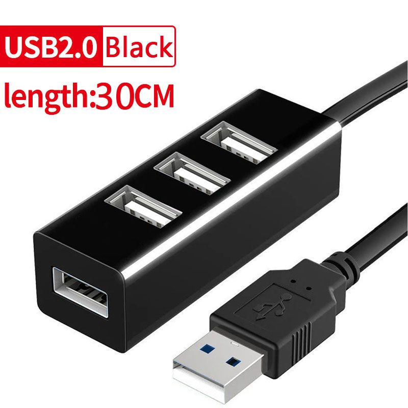 Multi Splitter Use Power Adapter 4 Port Multiple Expander Mini USB 2.0 Hub_voghion.com