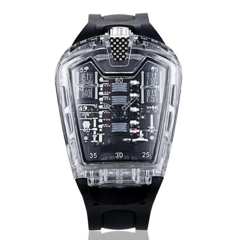 Popular Men's Personalized Trend Transparent Quartz Watch With Silicone Strap Outdoor Sports Watch_voghion.com